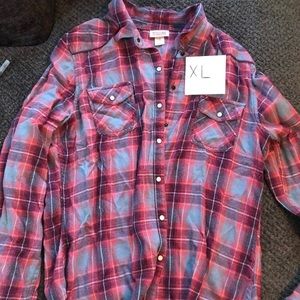 Mossimo supply co. XL Red Button Down